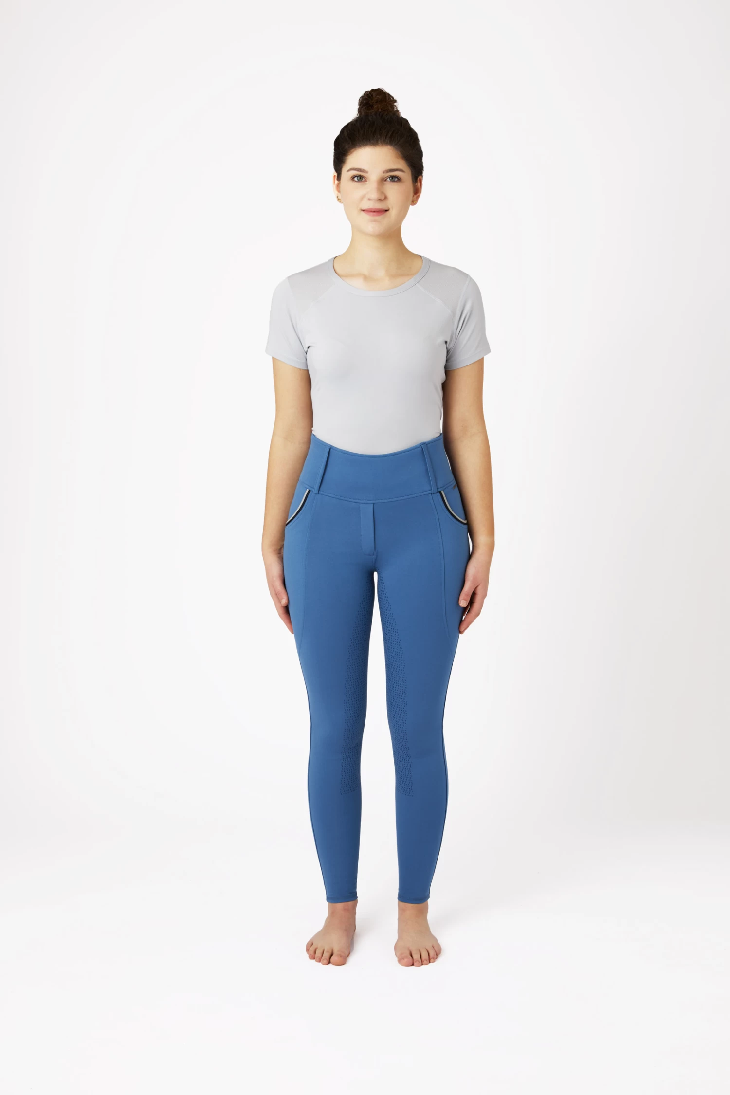 Horze Lucinda Damen Reitleggings Mit Vollgrip Und Großen Taschen – Bild 3