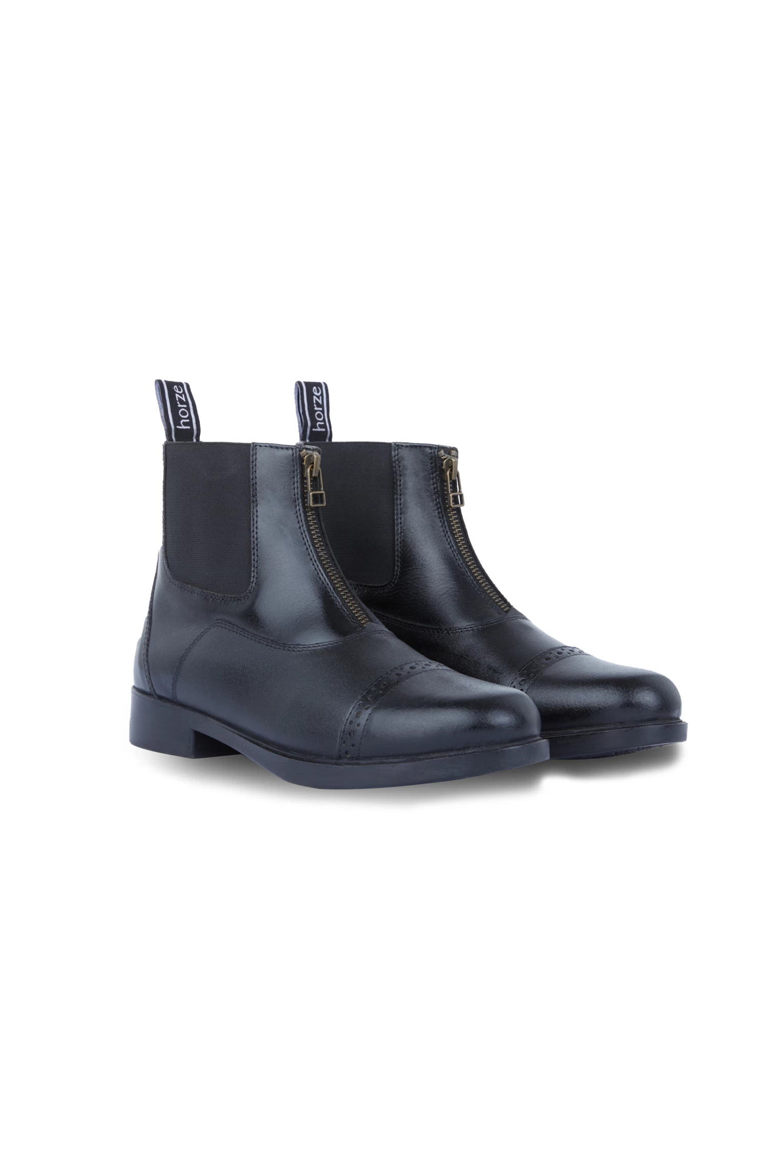 Horze Damen Leder Reitstiefeletten Mit Reißverschluss